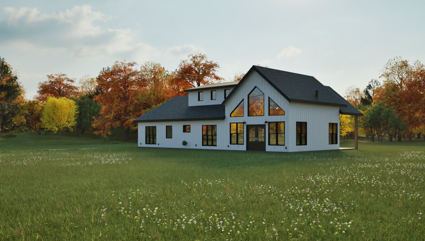 3D rendering for custom home design plan in East Texas