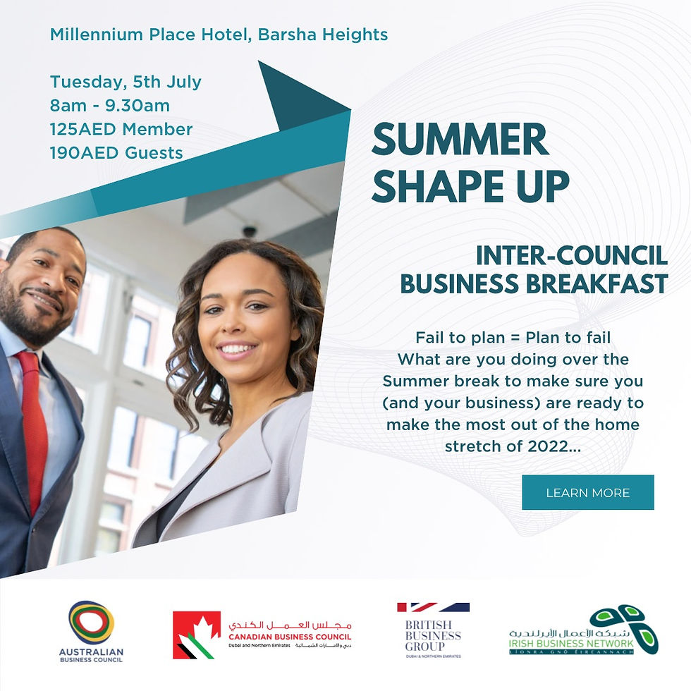 Intercouncil Business Breakfast -Summer Shape Up!