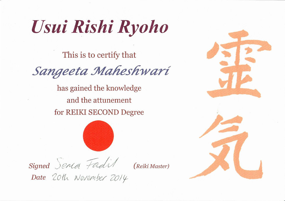 Reiki Second Degree_Certificate