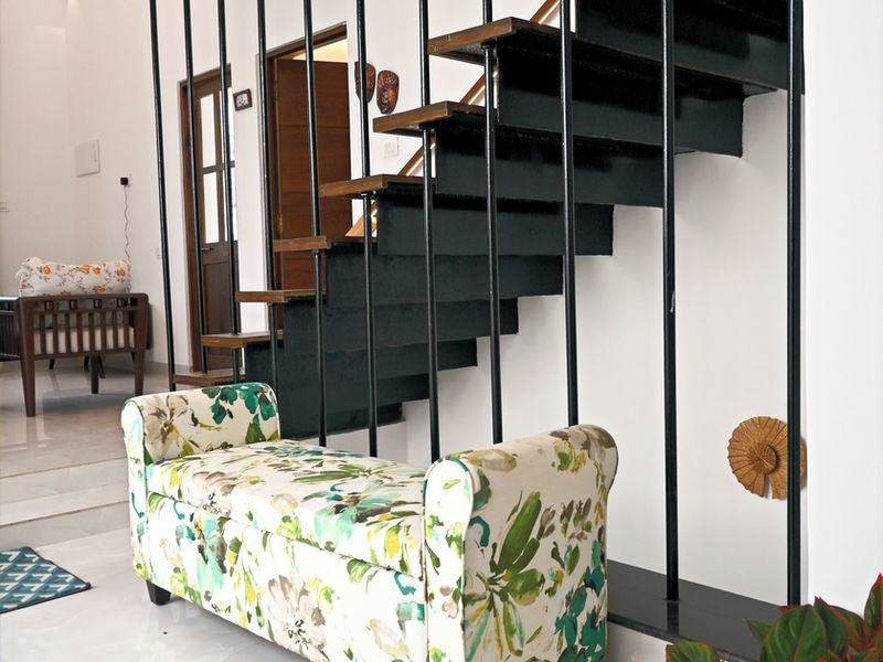 Wooden staircase by Mandal Industry, Goa