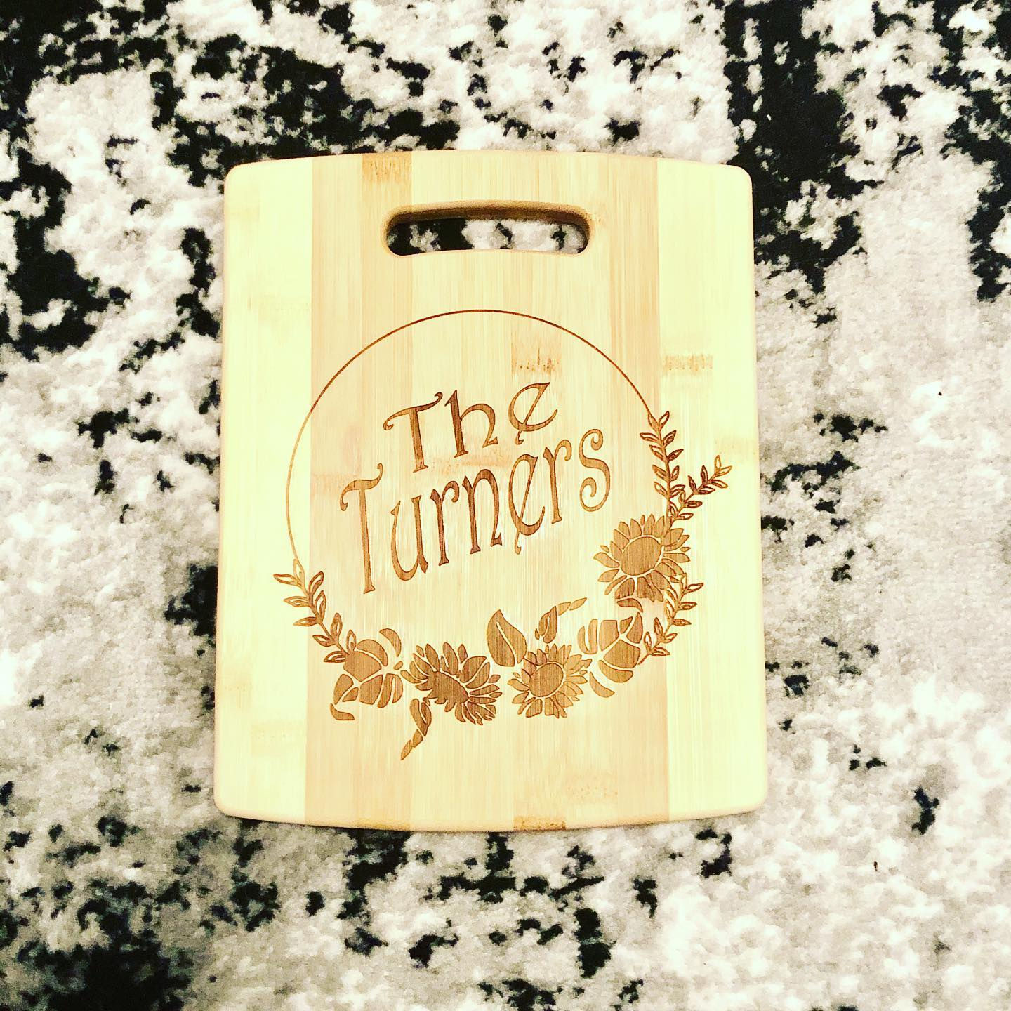 Laser Engraved Cutting Board Small 8.5" x 11"