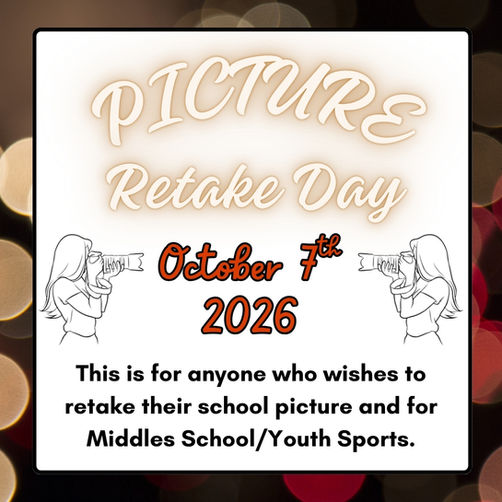 Picture Retake Day has been moved to Wednesday, October 7, 2026.