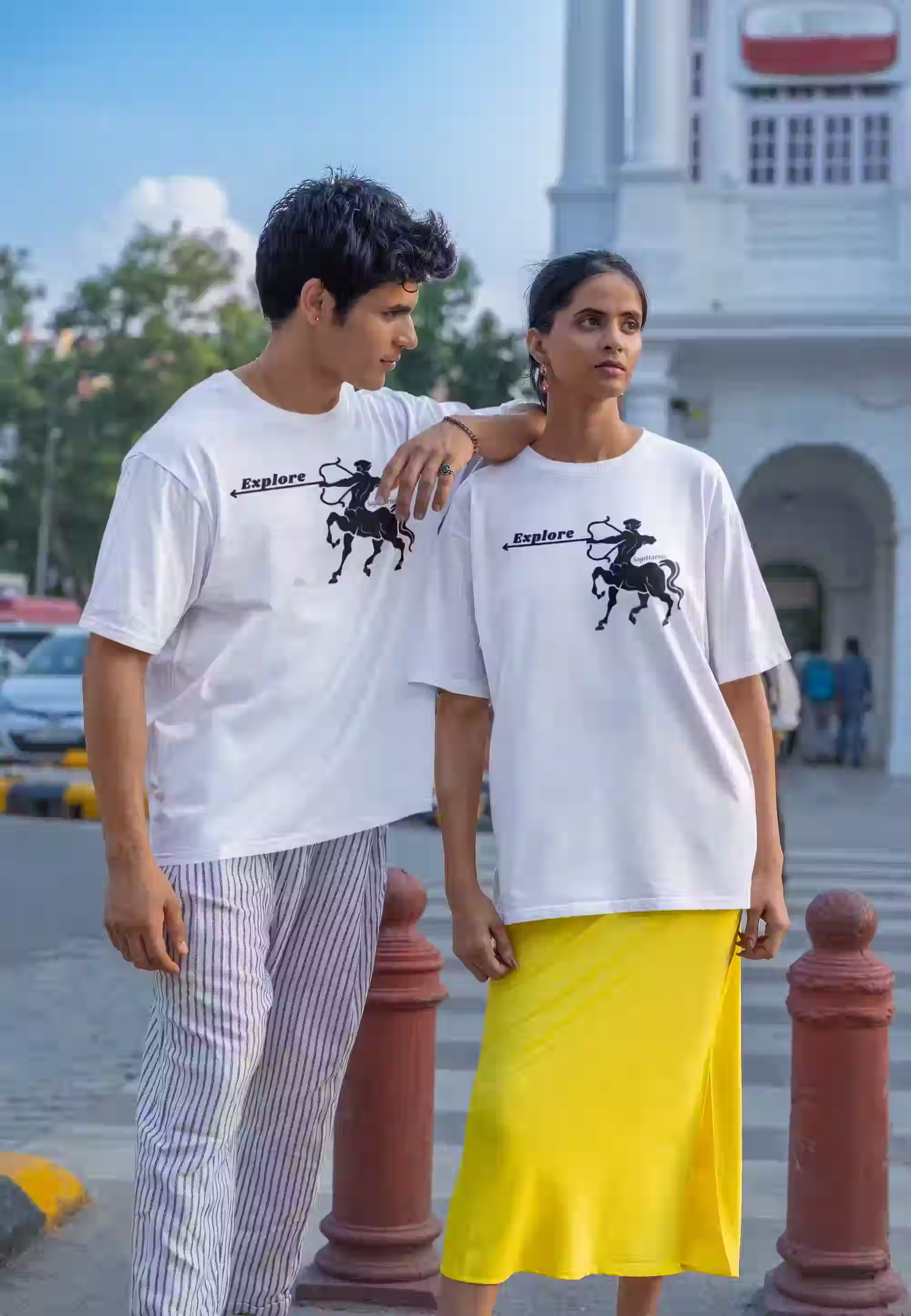 Sagittarius Explore - Unisex Oversized Graphic Tee