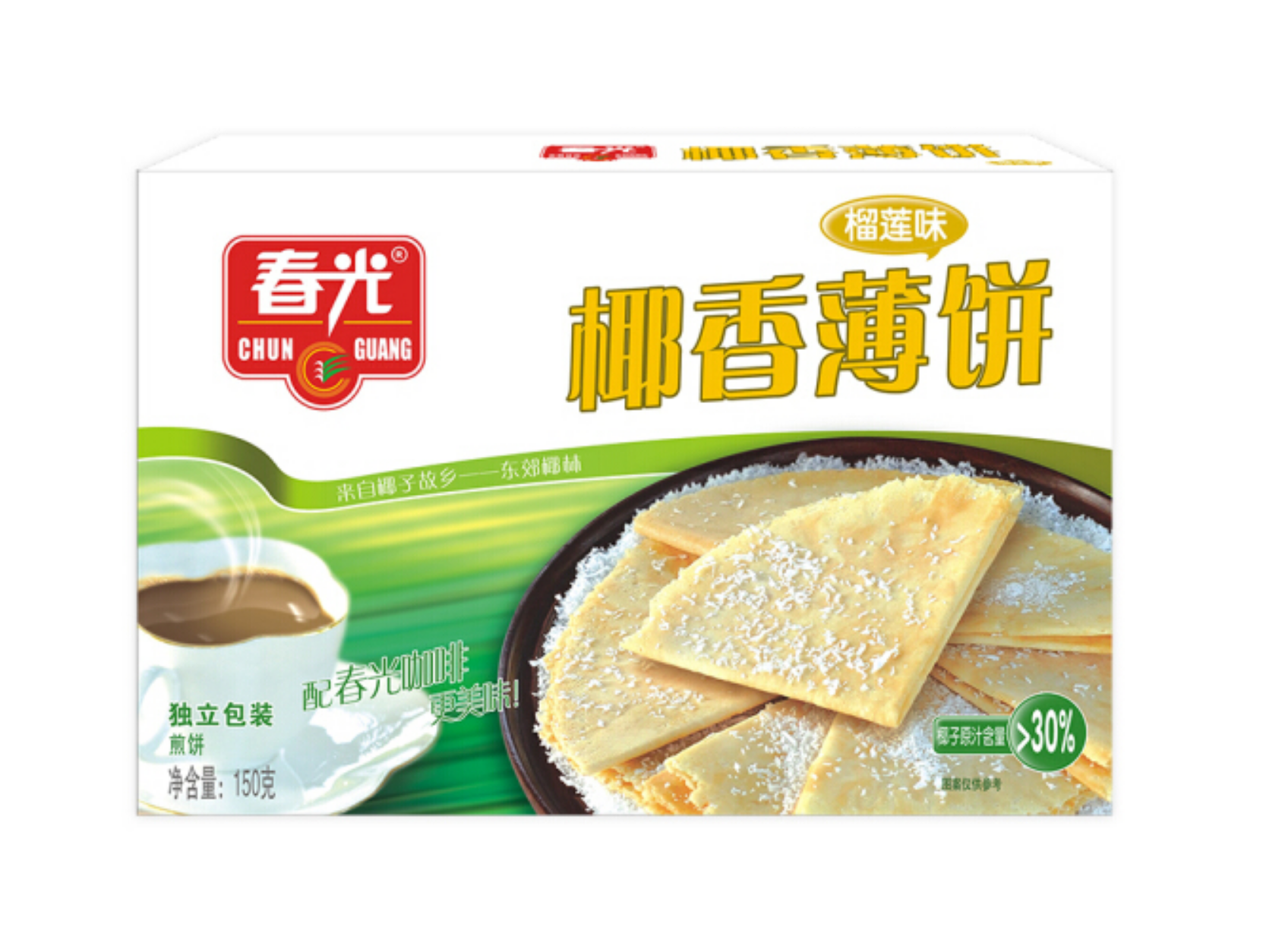 春光 椰香薄饼（榴莲味)