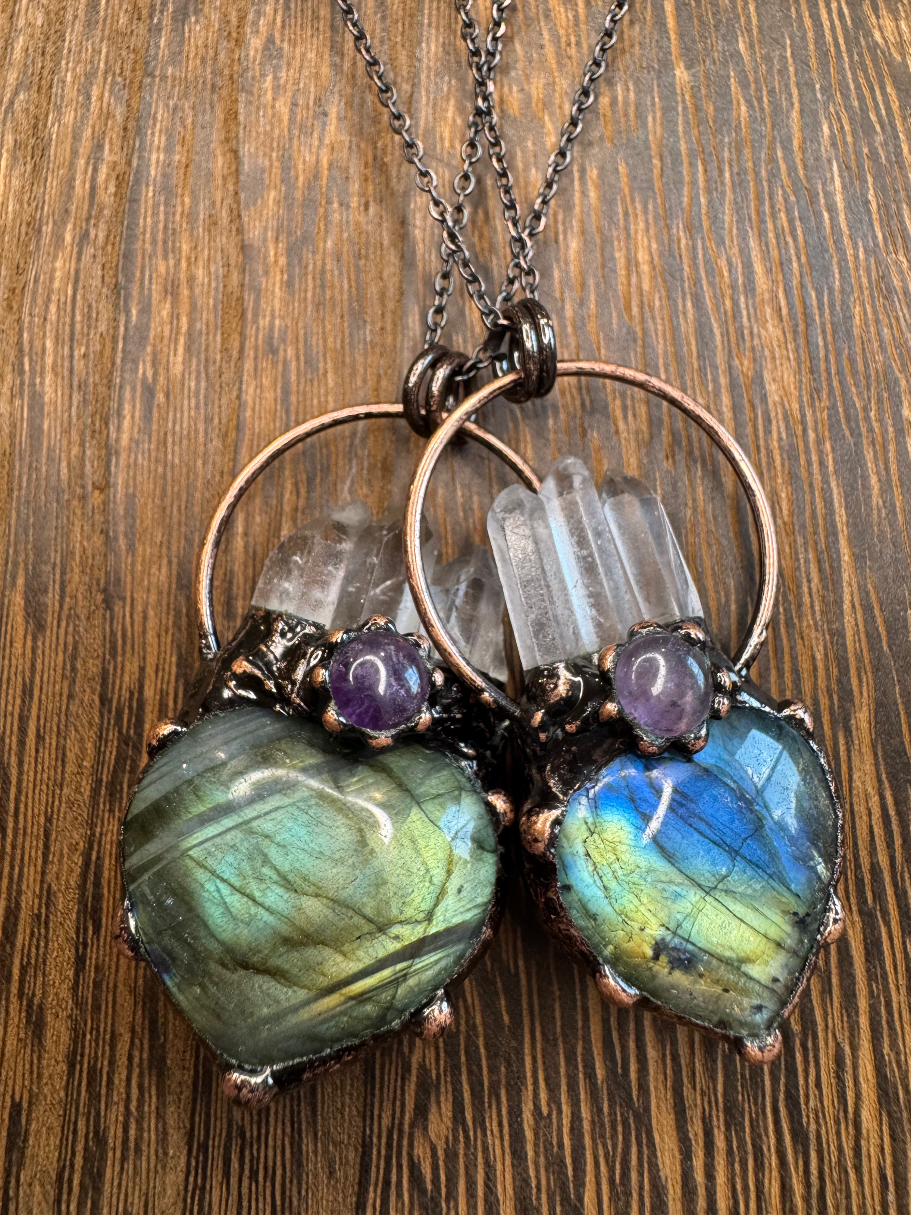 Labradorite Heart Pendant