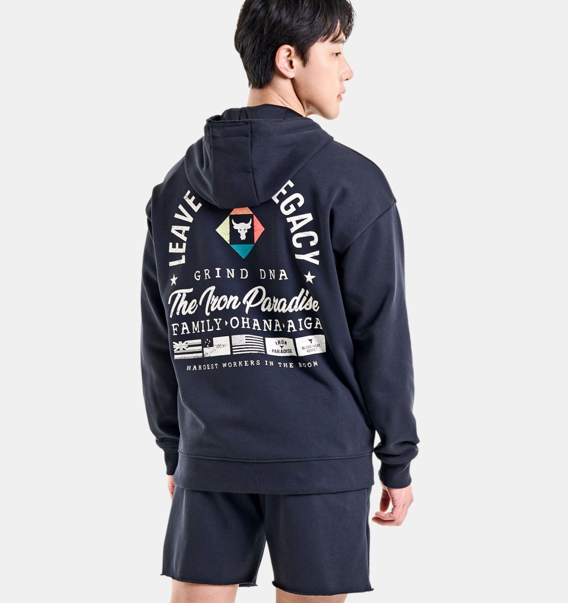 Under Armour UA Project Rock Heavyweight Terry Full-Zip Hoodie - Men training (