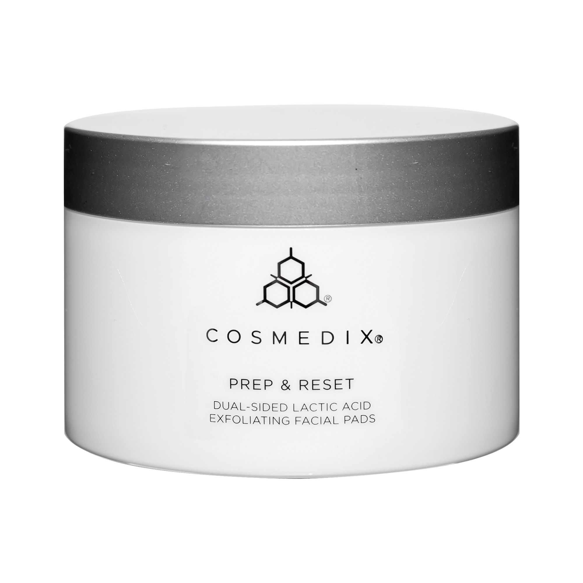 Cosmedix Prep and Reset. Dual sided Lactic Acid Exfoliating PadsC