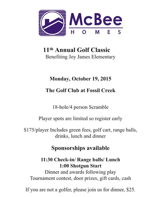 11th Annual McBee Home Golf Classic