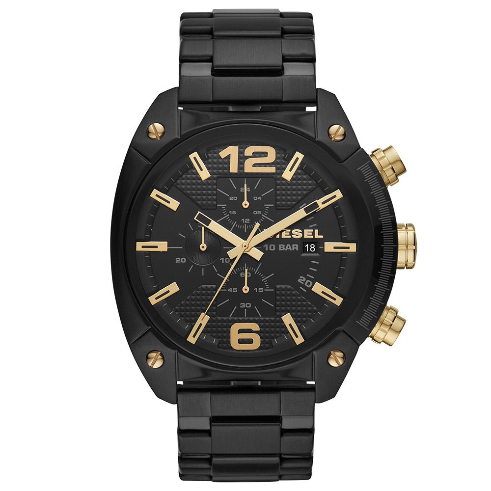 นาฬิกา DIESEL DZ4504 Overflow black stainless steel watch