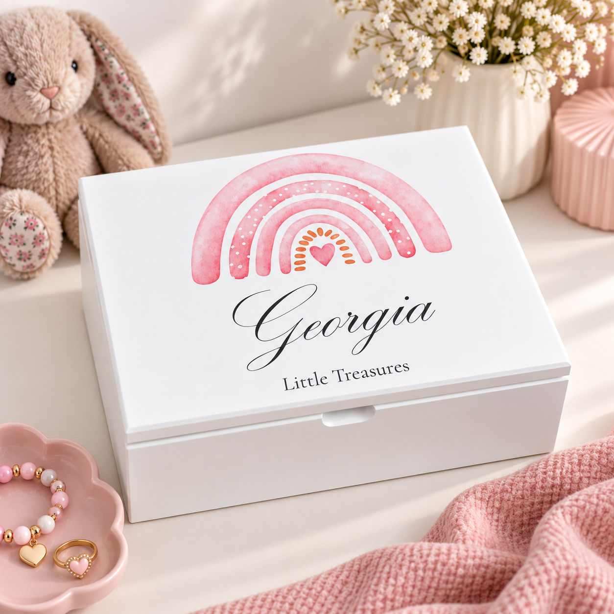 Girls Rainbow Jewellery Box