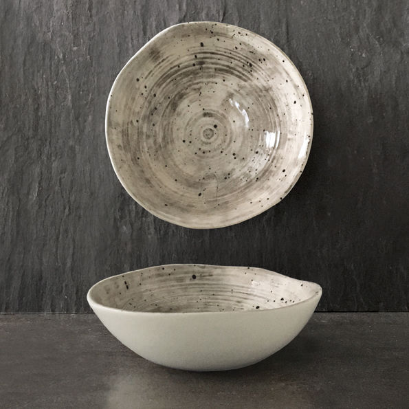 Porcelain Speckled-Wash Jewellery & Trinket Dish