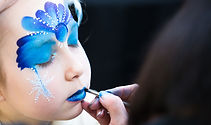 Pintura de cara azul