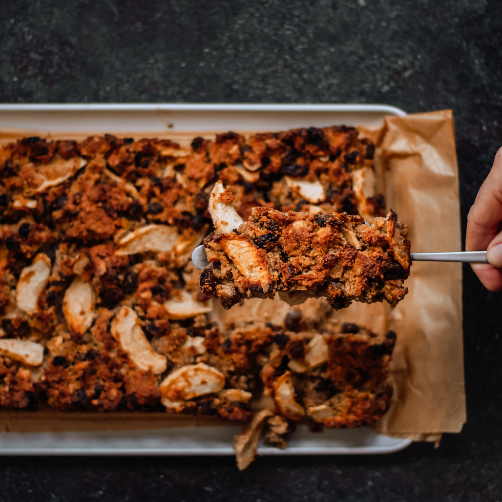 Een koolhydraatarme, gezonde appel noten cake