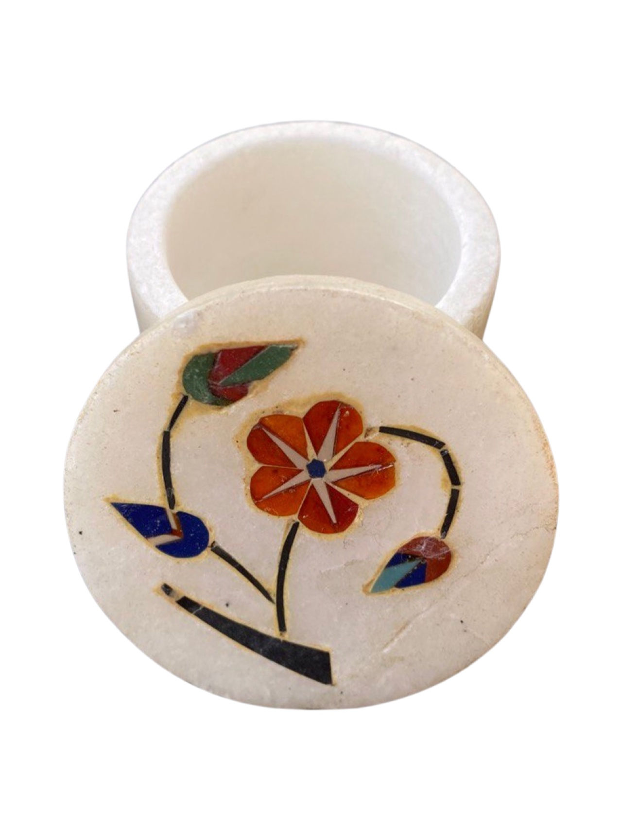 Round Small Marble Box