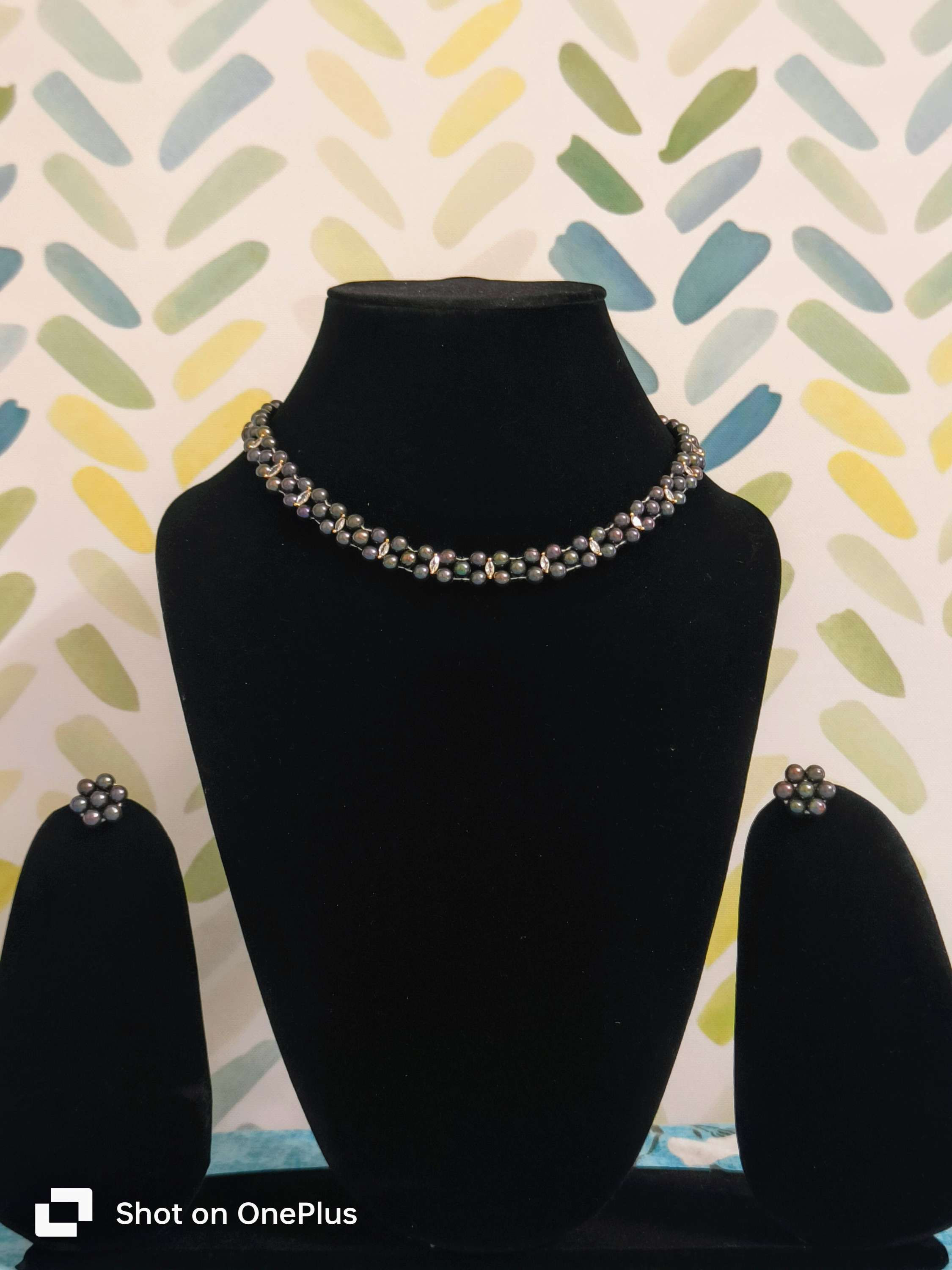 Hyderabadi real pearl necklace set 