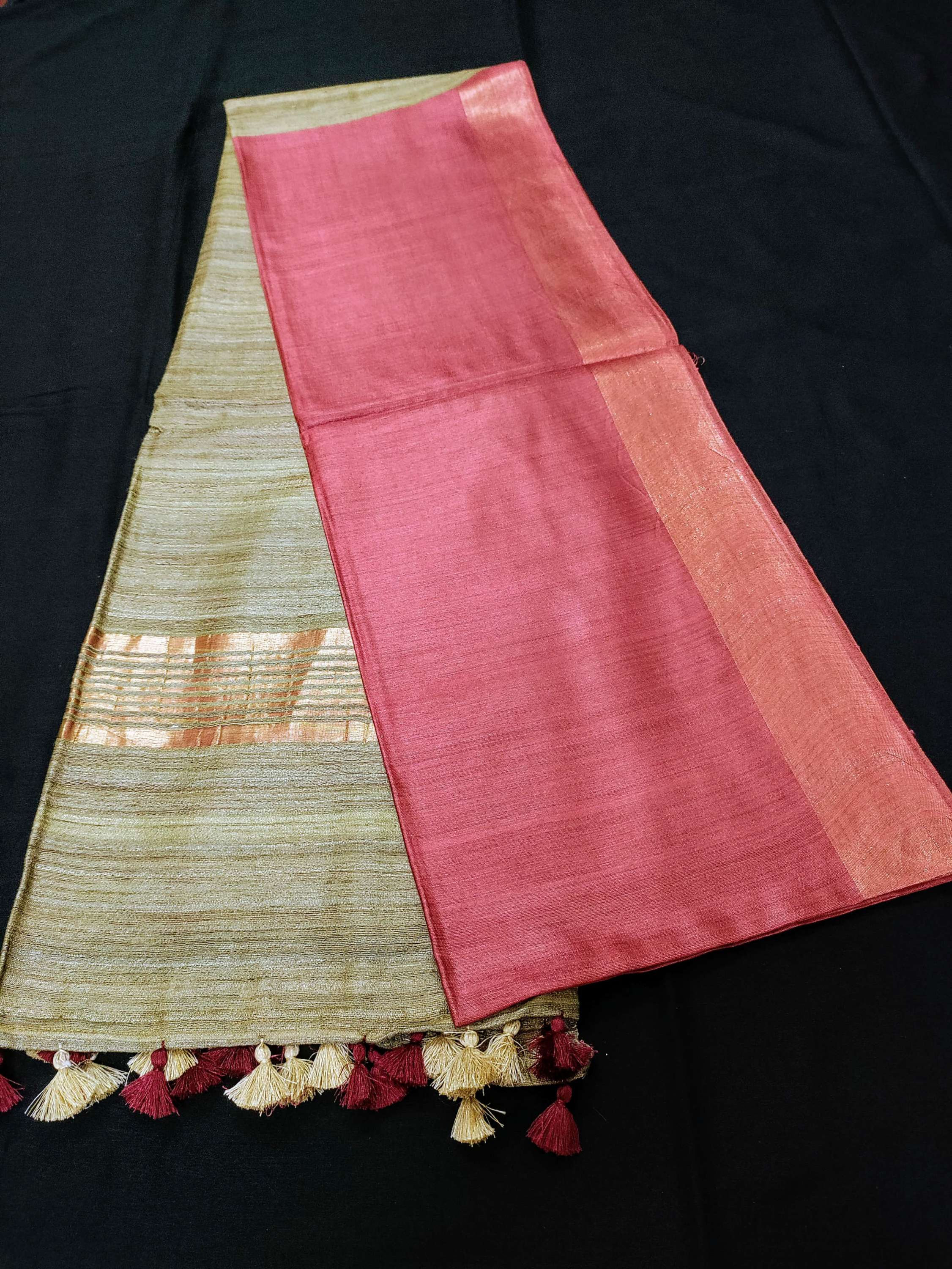 Soft bapta silk with blouse piece 