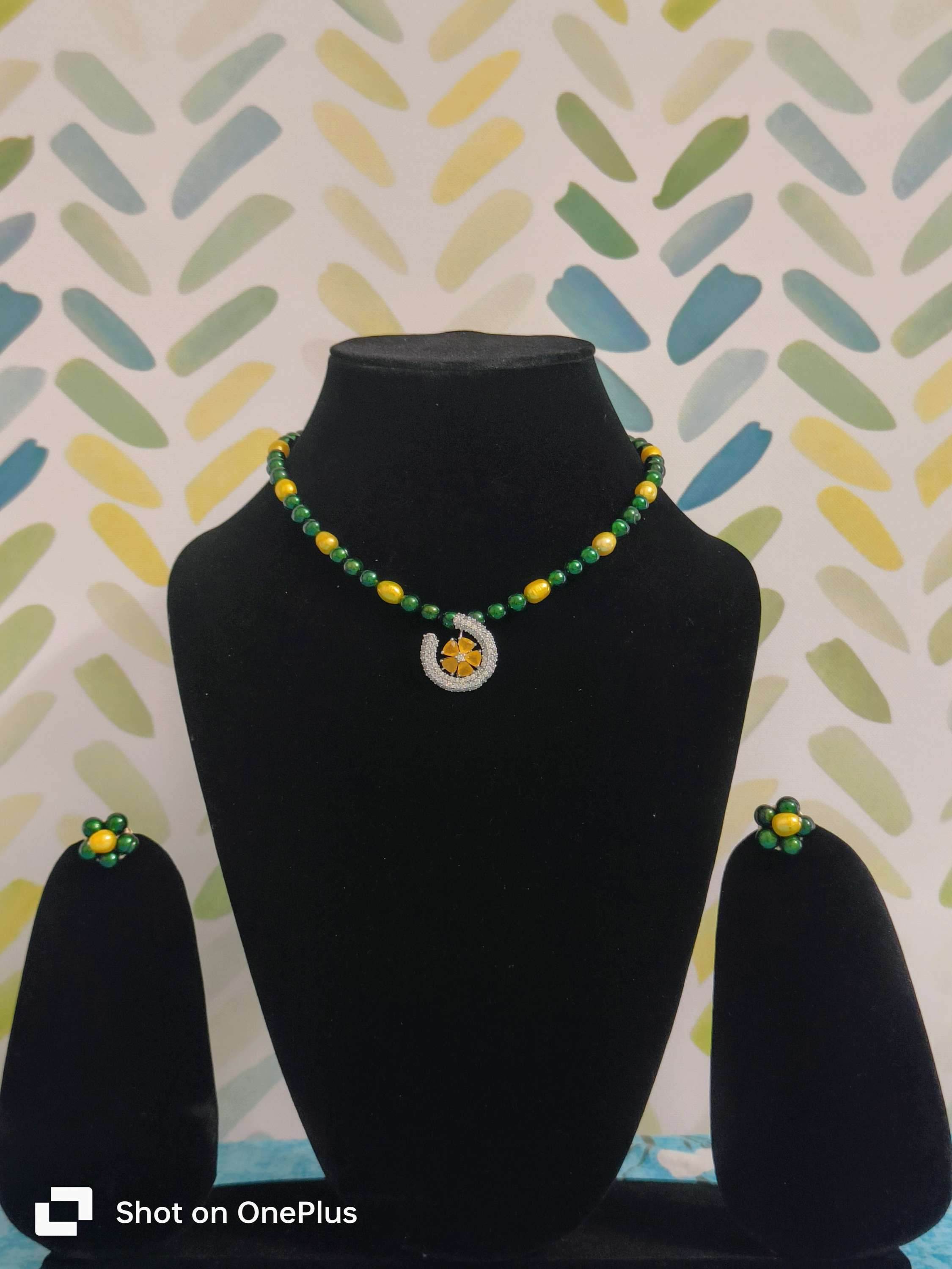 Hyderabadi real pearl necklace set 