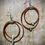 Thumbnail: Two Loop Leather Earrings With White Porcelain Beads