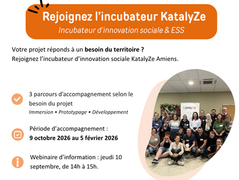 Candidatez à la session d'incubation KatalyZe : octobre 2026 à février 2027