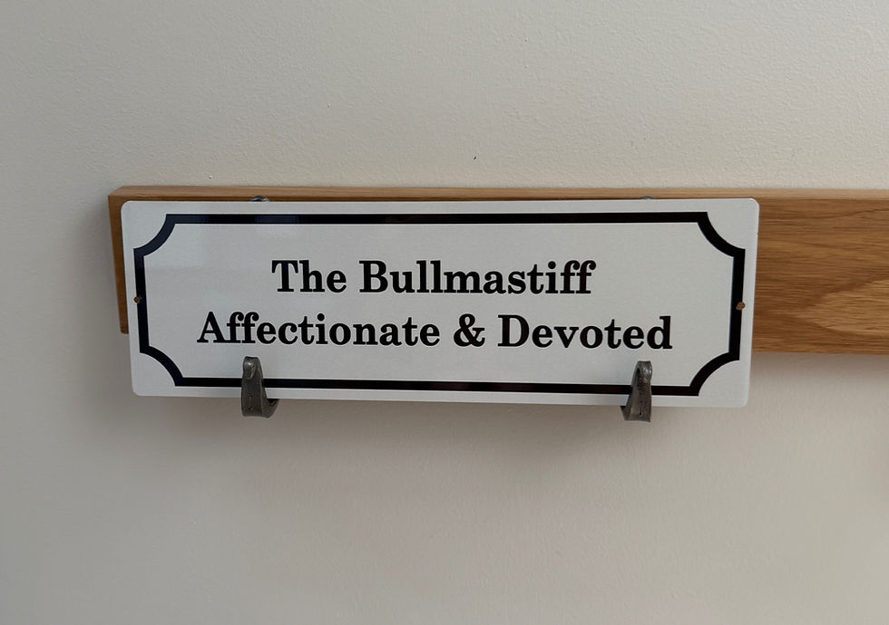 Bullmastiff Sign vintage style metal Affectionate & Devoted