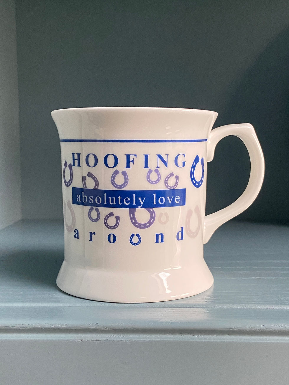 Horse Shoe Design Bone China Mug