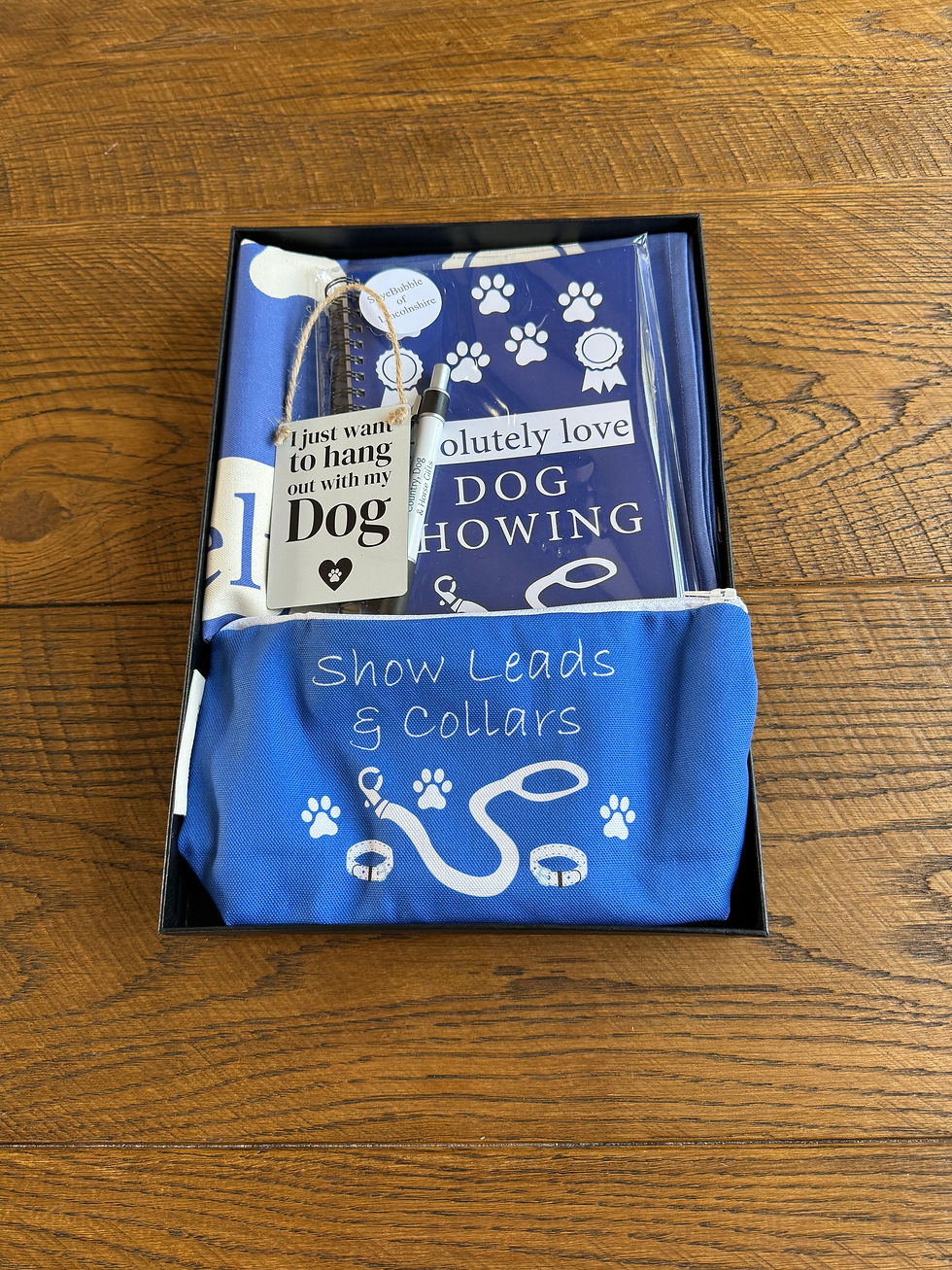 Thumbnail: Dog Showing  Gift Box Tea Towel Notebook pen Collar and Lead Bag
