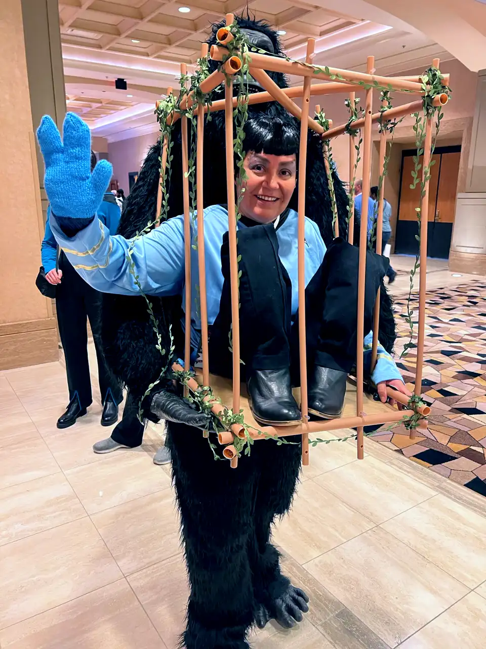 Attendee at a Star Trek convention in a costume