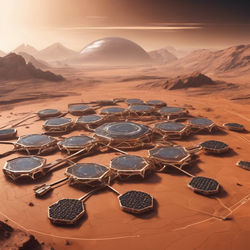 A Seen On Mars , Using Technology Made From Hemp Graphene , To Make a Huge Hemp Graphene Settlements