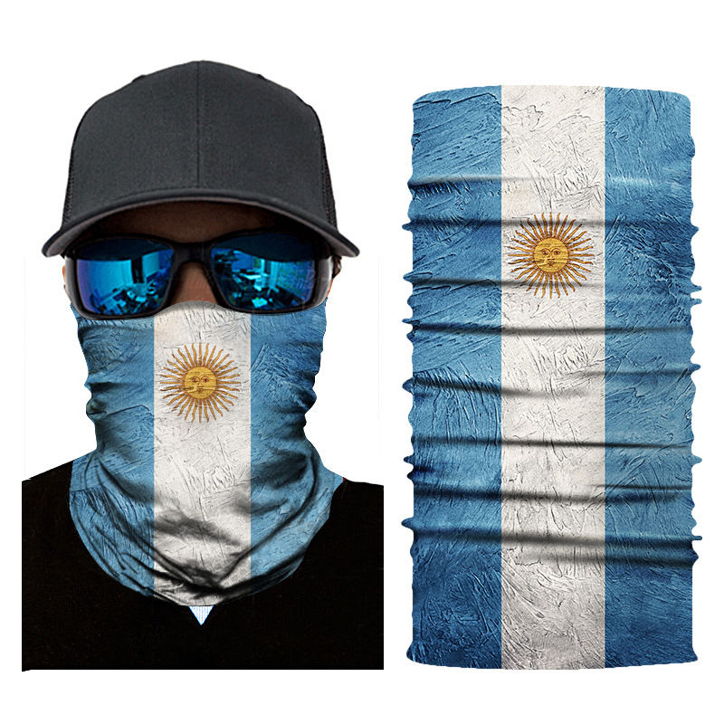 Miniatura: Bandana de Bandeira nacional lenço para homens Balaclava sem costura ciclismo, 