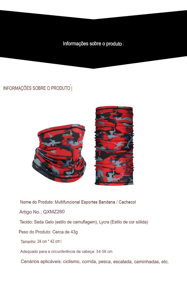 Miniatura: Bandana esportiva ao ar livre, pesca e ciclismo, capa de rosto de caminhada tát