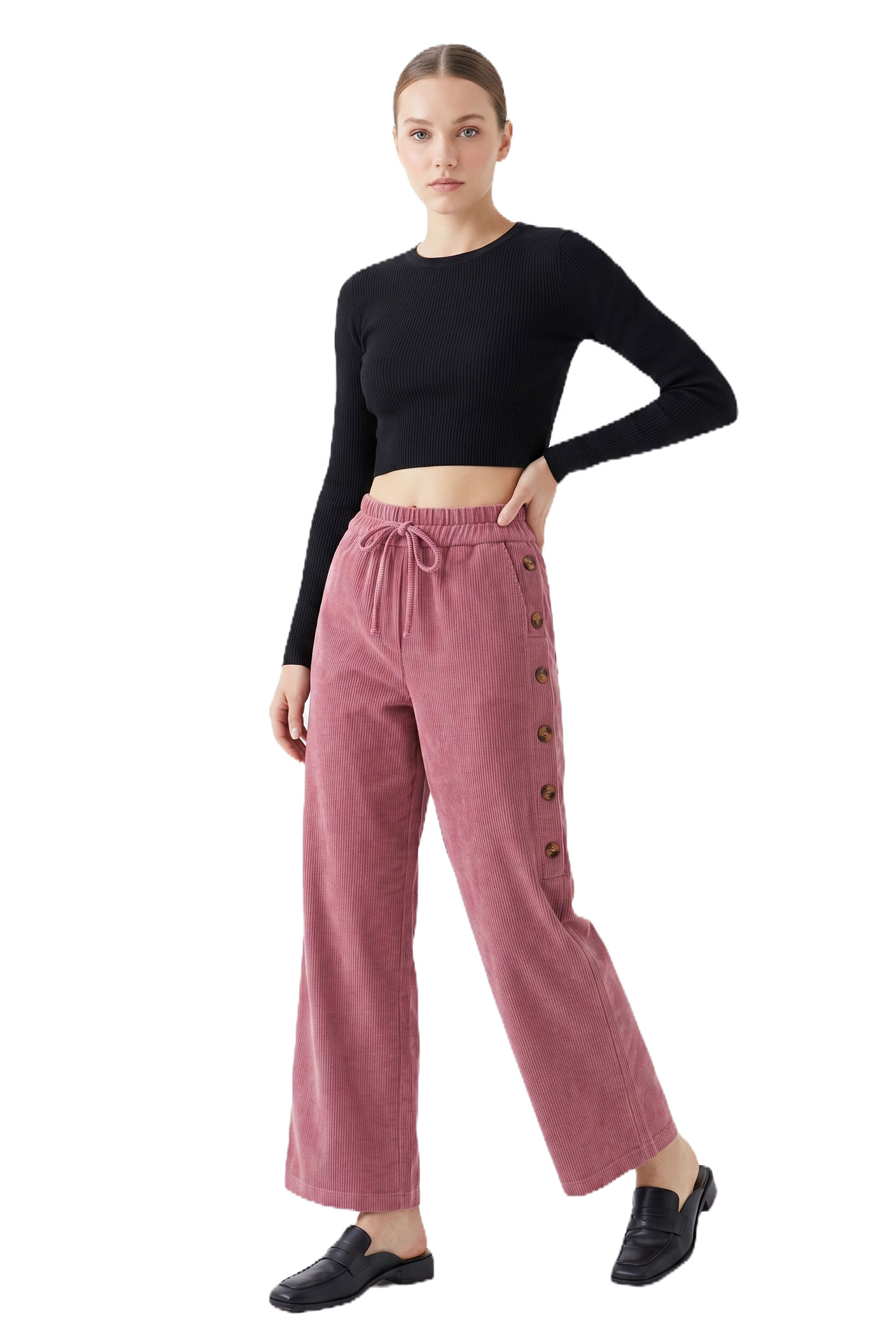 Calça Pantalona Corduroy Vintage