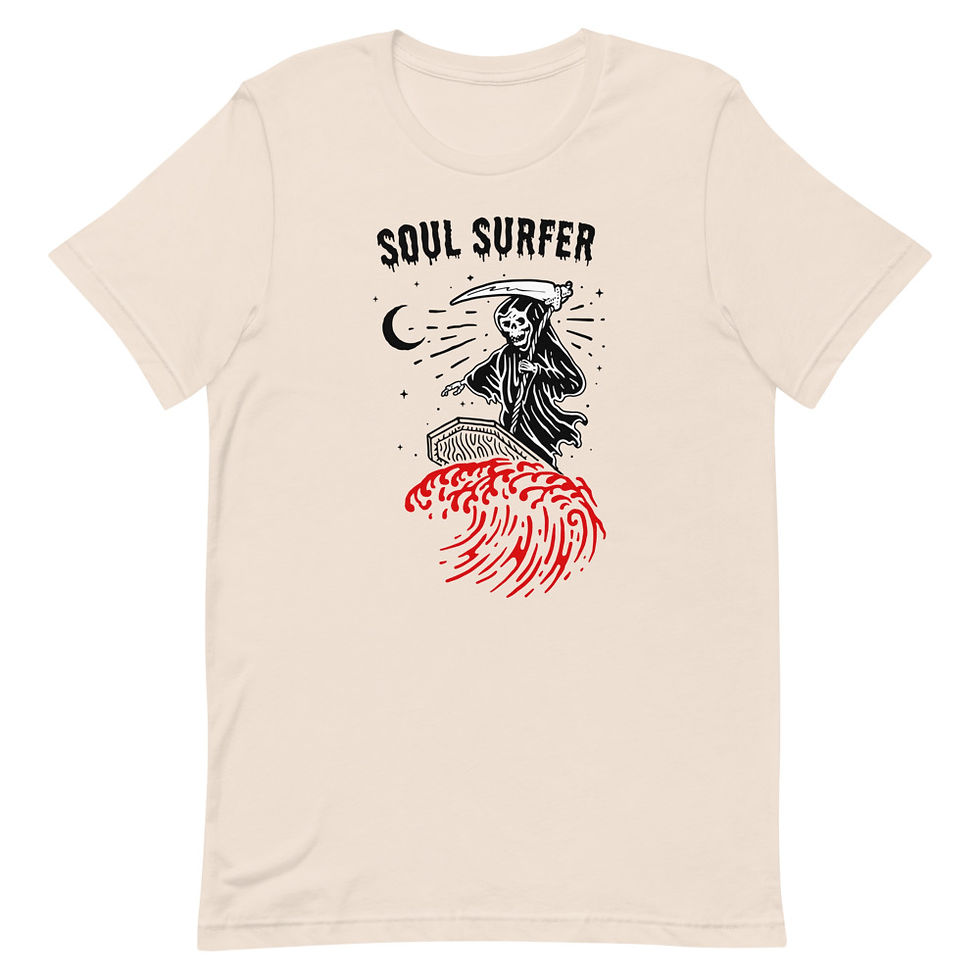 Thumbnail: Soul Surfer Skeleton // Unisex T-Shirt