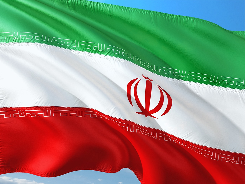The flag of Iran