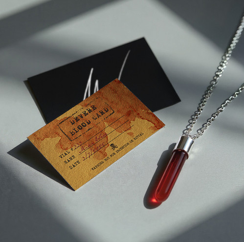 Jewellery Couples Blood Vial Necklaces Band Member Blood Vial
