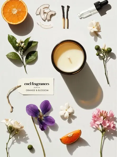 Miniaturbild: Amber Mini Duftkerze Orange & Blossom mit Orangenblüte, Jasmin, Tuberose und weissem Moschus, handgegossen in Zürich