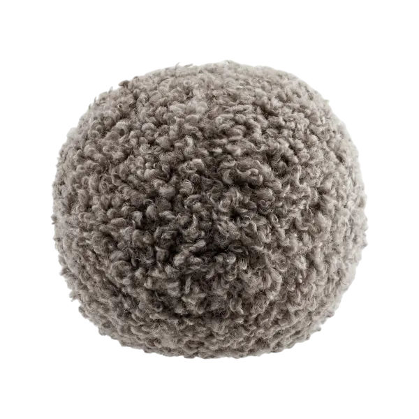 blomus TEDDY rundes Kissen in Espresso aus weichem, strukturiertem Polyester, 26 cm Durchmesser, Oeko-Tex zertifiziert