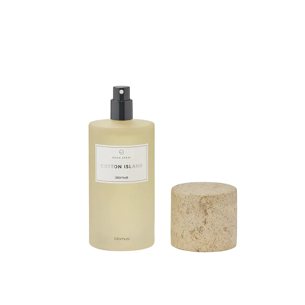 Miniaturbild: FRABLI Raumspray in Travertin mit Duft Cotton Island – elegante Duftverteilung für euer Zuhause von blomus.