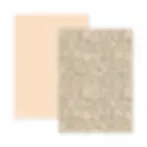 Beige Postkarte mit schwarzen Punkten von feines
