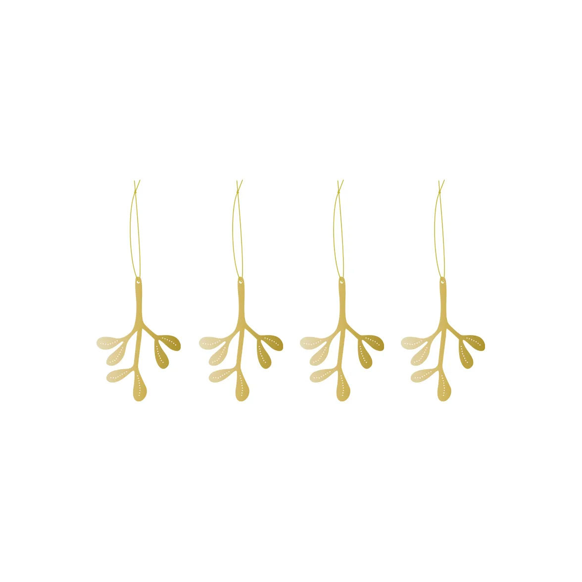 Mistelzweig-Anhänger für Weihnachten aus Messing von Cooee Design.