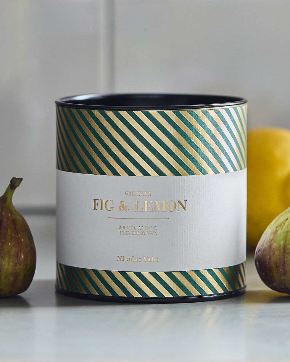 Nicolas Vahé Grüntee Feige & Zitrone, 100 g, mit fruchtig-frischer Kombination aus grünem Tee, Feige und Zitrone