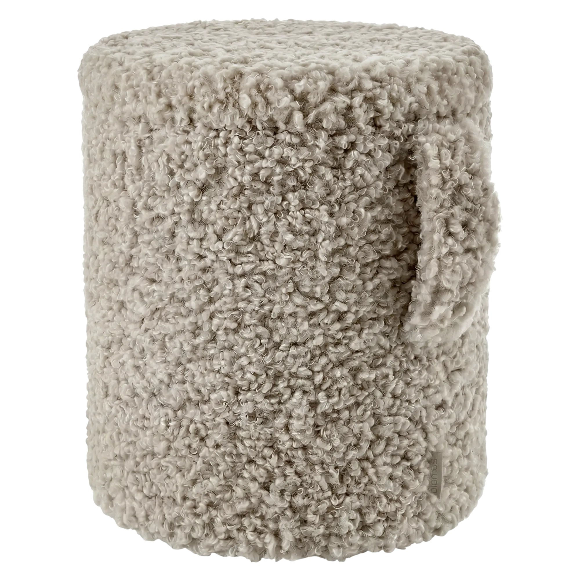blomus TEDDY Hocker in Fungi mit weichem Polyesterbezug, Stauraum, Trageschlaufe und Filzgleitern, 40 cm hoch und 35 cm Durch