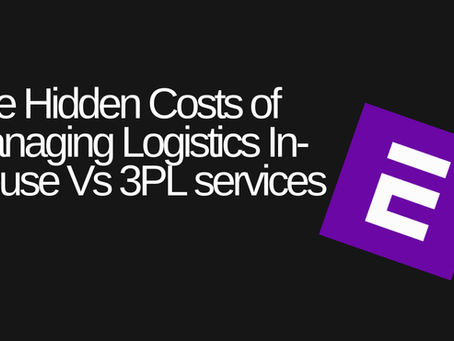 A bold text of ELS blog title "the hidden costs of managing logistics in-house Vs 3PL services.