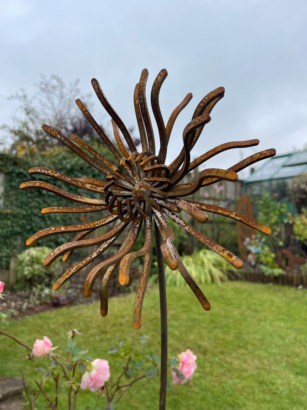 Thumbnail: Spiky Flower Garden Stakes
