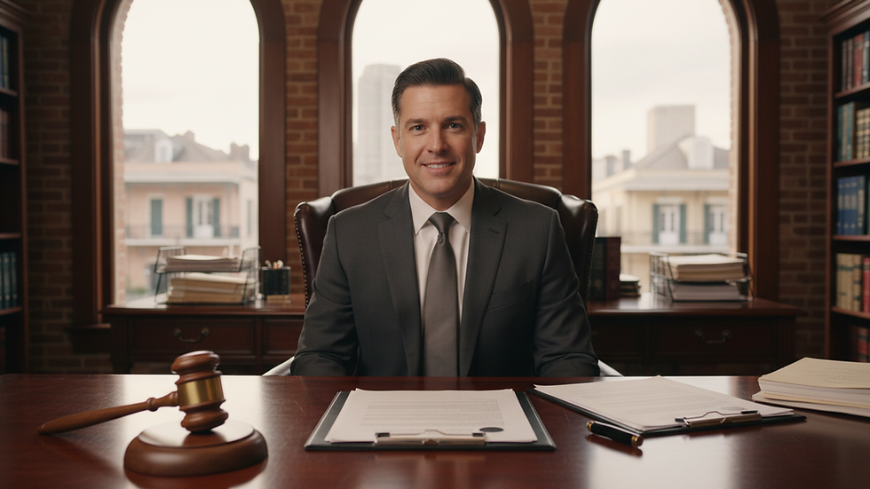 Close-up view of legal documents and a gavel on a desk