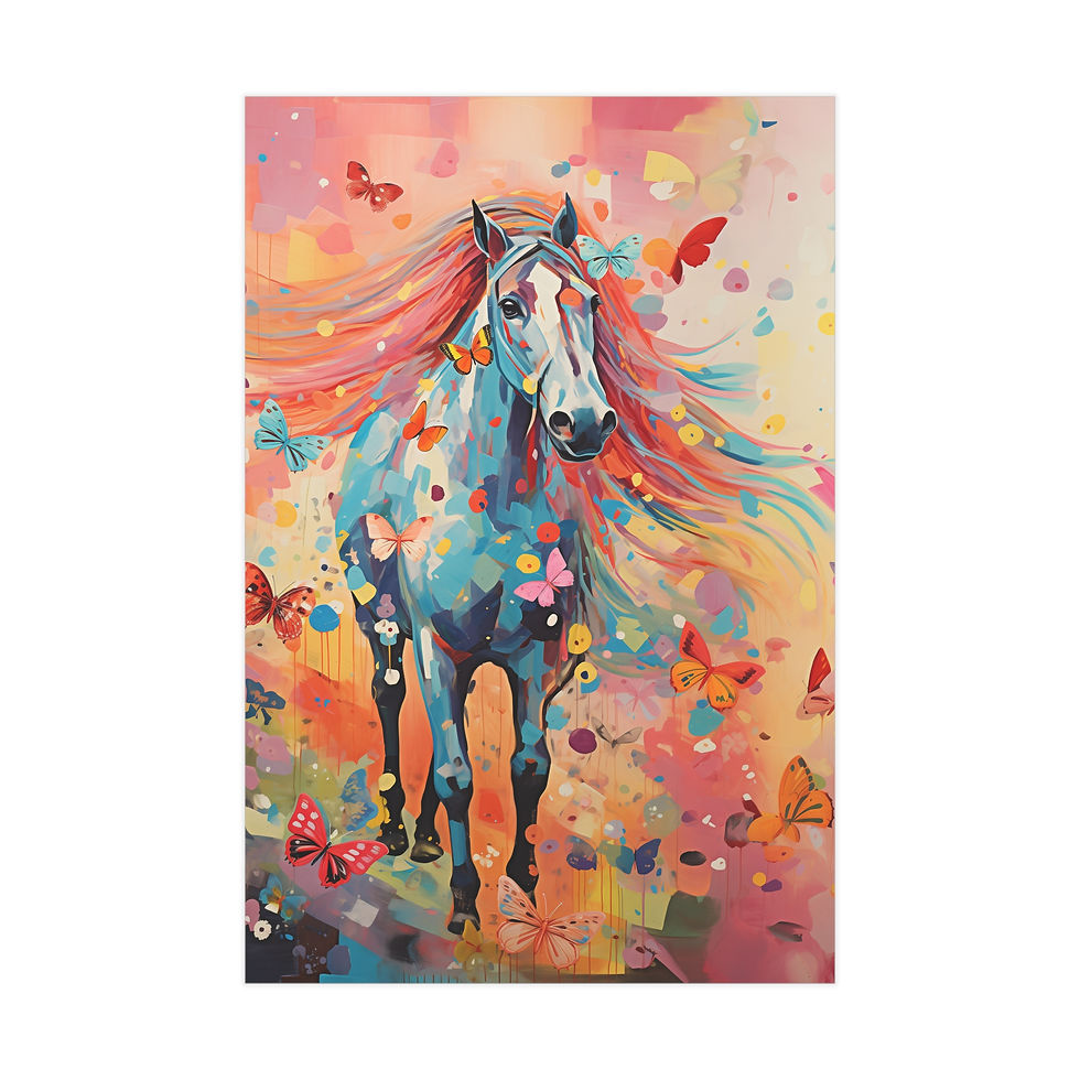 kids horse art perfect for the bedroom