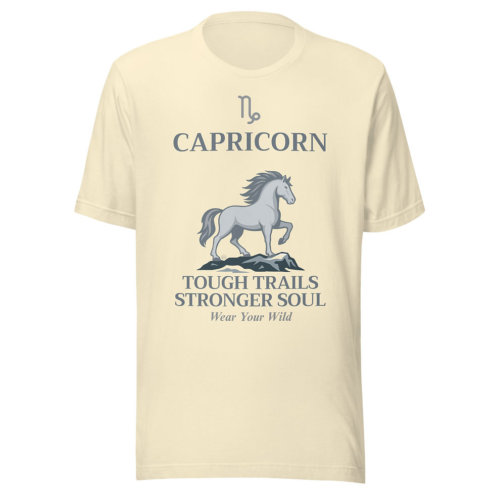 Thumbnail: zodiac graphic t-shirts and gifts with bold horse design and slogans