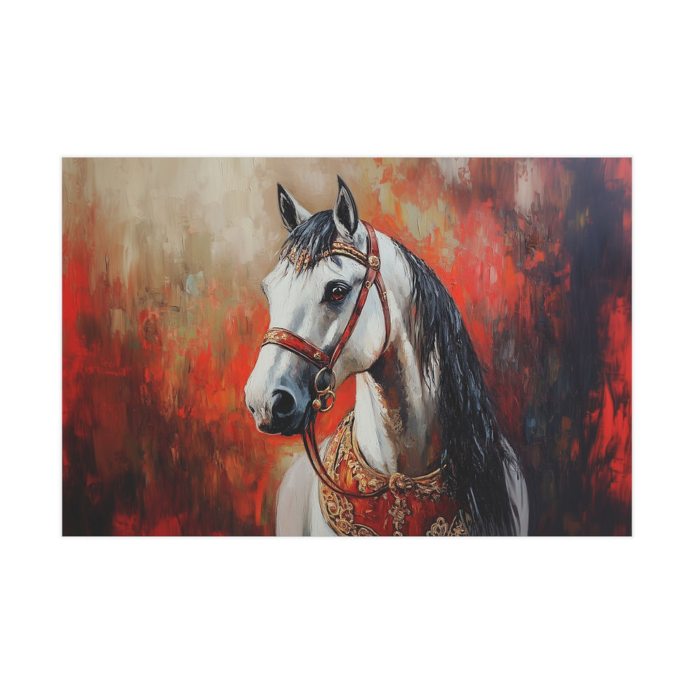 horse wall art  in an antique style