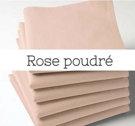 Miniature : serviette rose poudrée