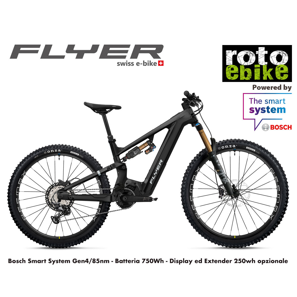 FLYER UPROC EVO X - Mod. 8.70 RACE - BOSCH 750Wh Carbon