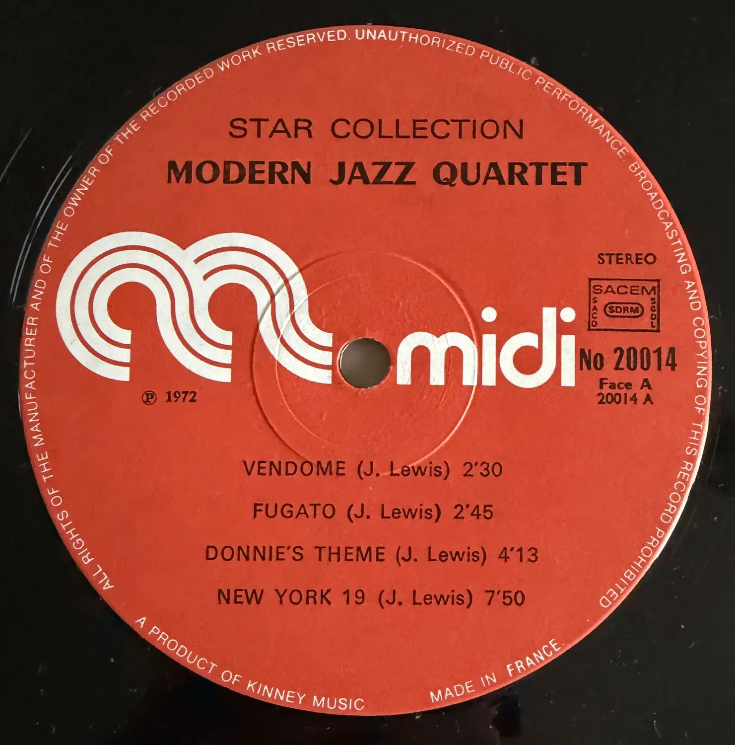 Disque vinyle de Modern Jazz Quartet - Star-Collection | Vinyles & Vintage